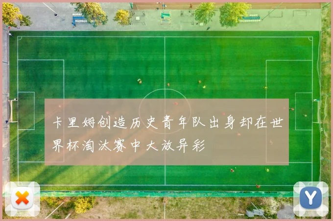 卡里姆创造历史青年队出身却在世界杯淘汰赛中大放异彩